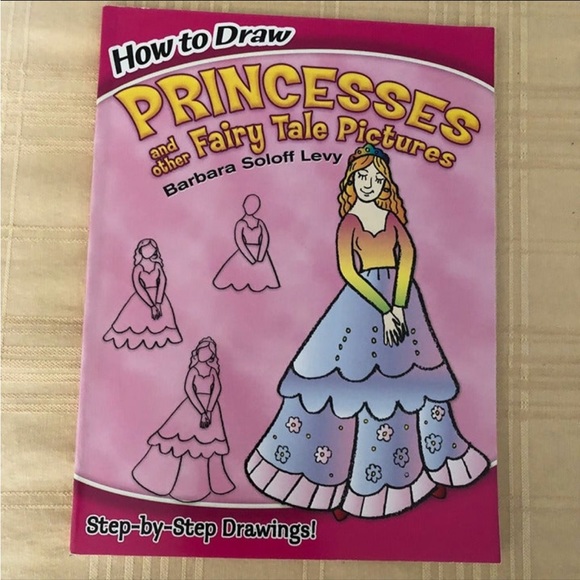 Easy How to Draw Book Set and Colored Pencils Wizards Sea Life Princesses - Picture 3 of 5